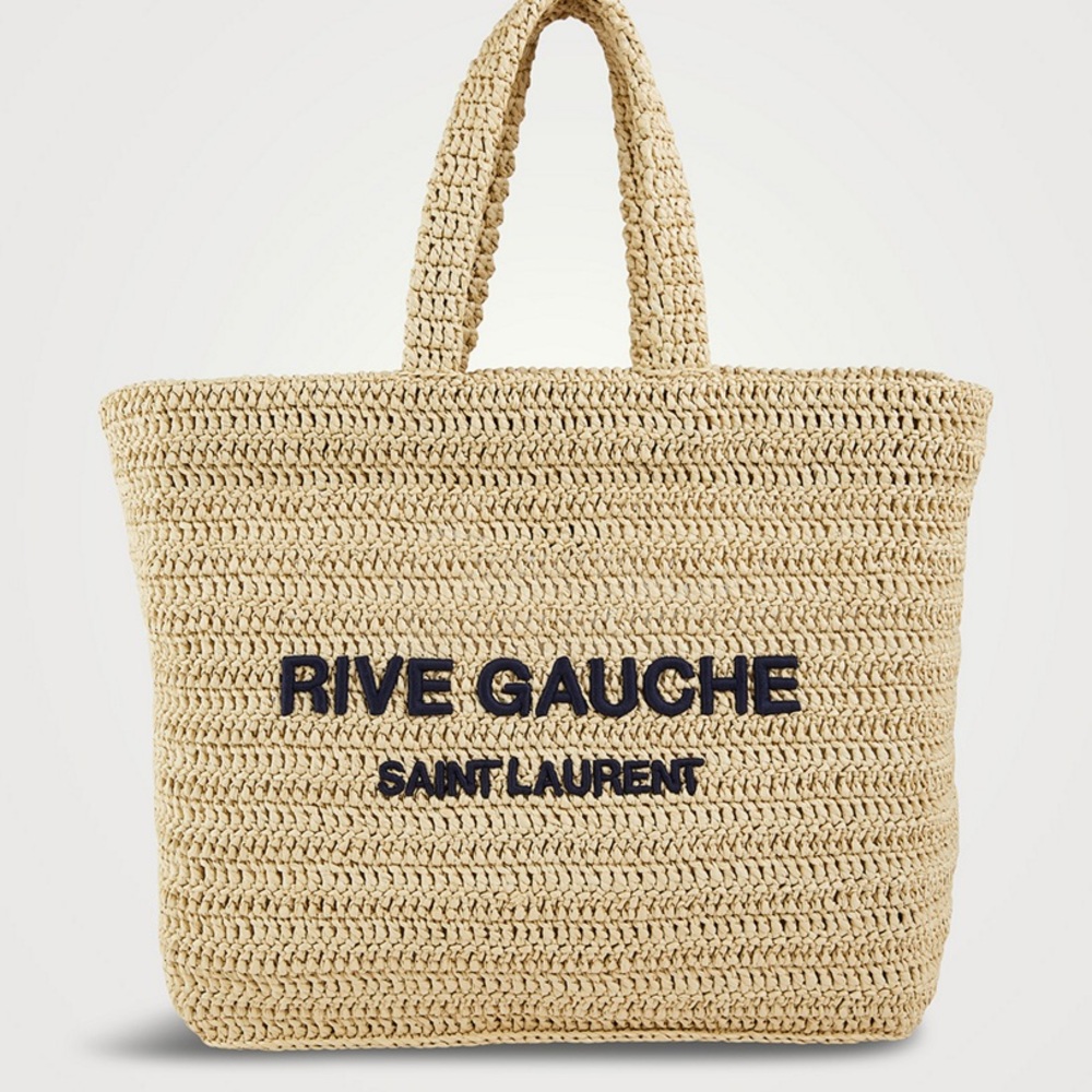 YSL Saint Laurent Straw Raffia Summer Tote